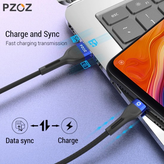 PZOZ 3A USB Fast Charging Data Cable For Type-C Series